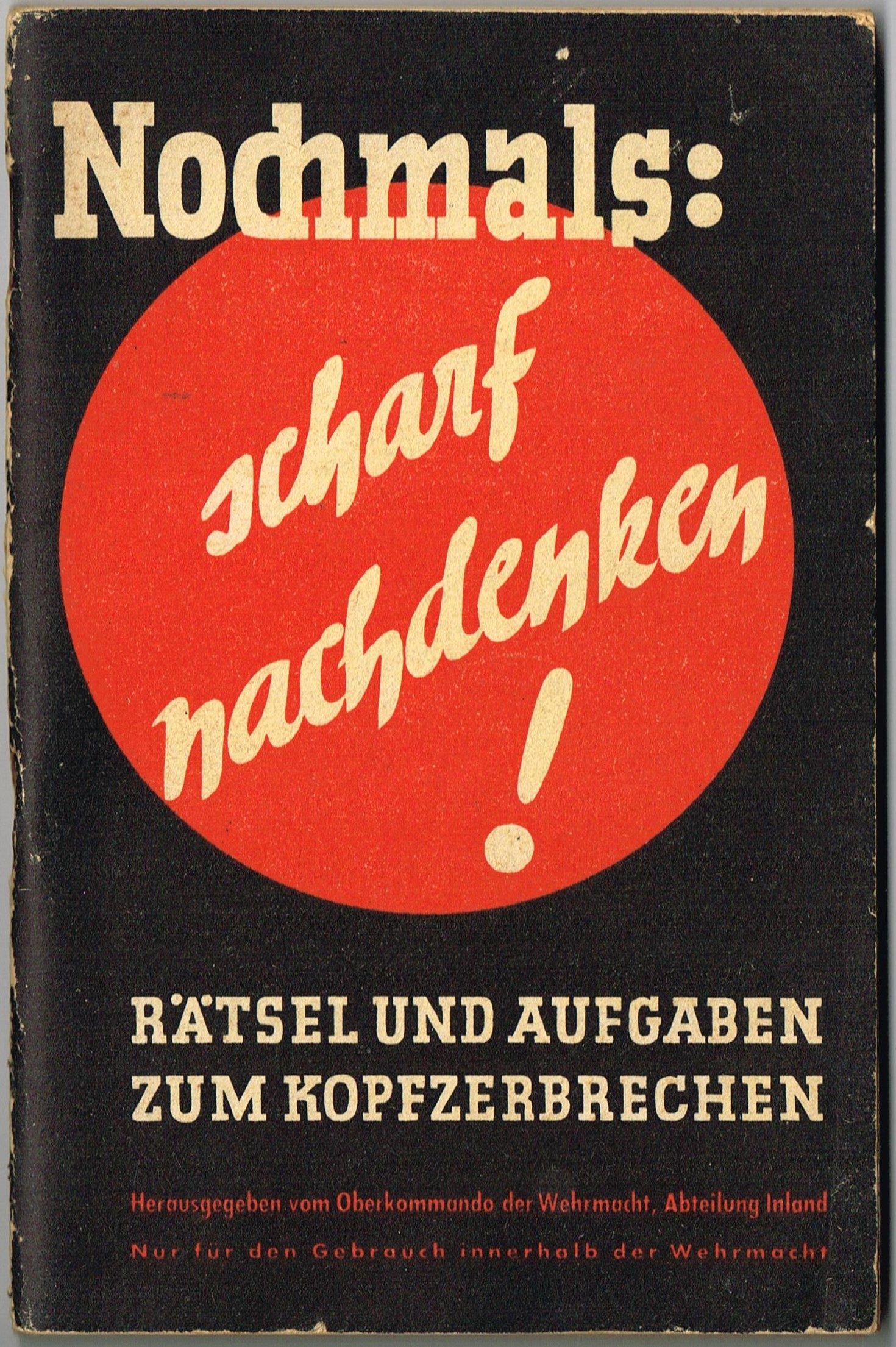 Nochmals : scharf nachdenken !